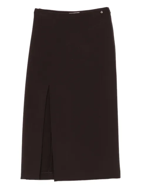 Ottod'Ame slit-detail midi skirt Brown DN6228