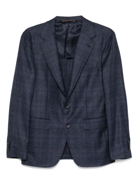 Canali checked wool jacket Blue 24270CF02799