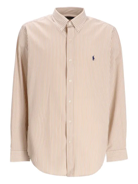 Polo Ralph Lauren striped-pattern cotton shirt Neutrals 710929346020