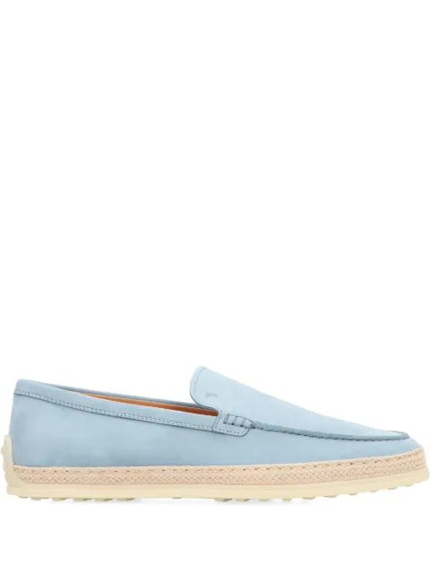 Tod's Gomma suede sole leather loafers Blue XXW92K0HU30UFQ