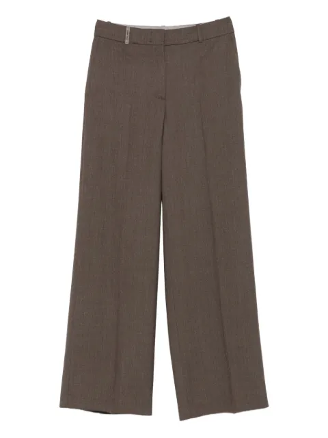 Peserico wide-leg trousers Brown P0483502660