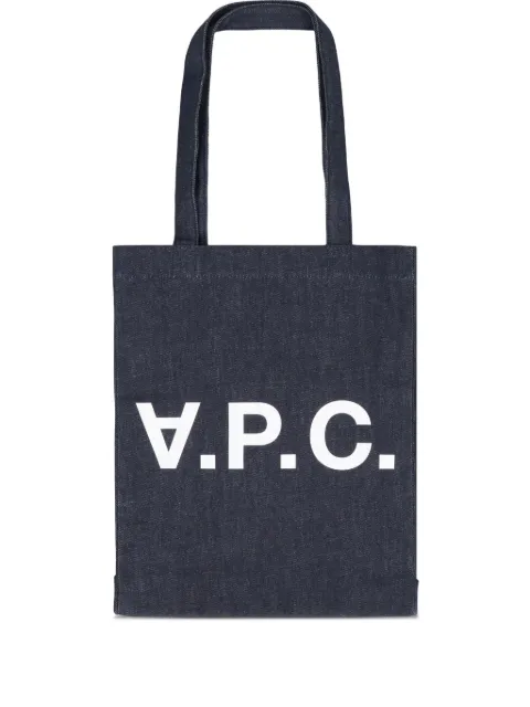 A.P.C. logo laure tote bag Blue COHIZM61445