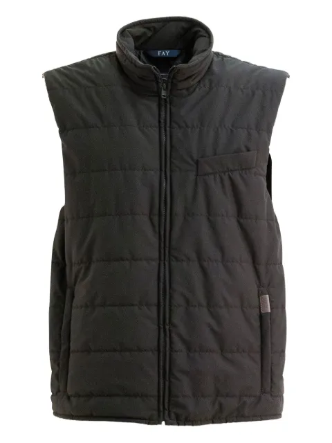Fay quilted zip-front gilet Black NAM20510330XSD