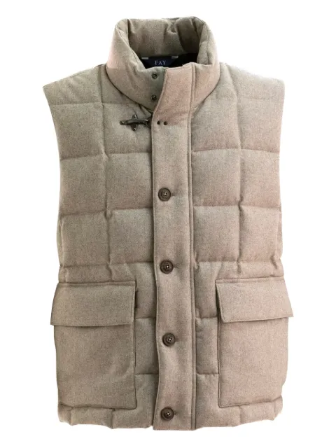 Fay quilted-pattern gilet Neutrals NAM30510340WGZ