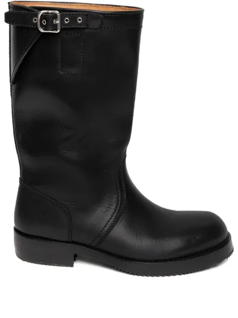DRIES VAN NOTEN buckle leather boots Black 252021700105