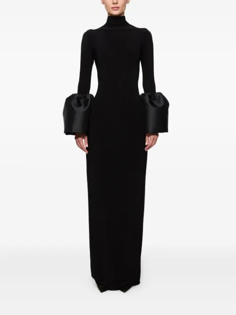 Atu Body Couture mock-neck bell-sleeve midi dress Black AT25107