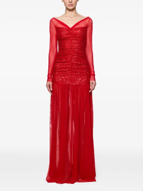 Atu Body Couture sequin-embellished maxi dress Red AT23268