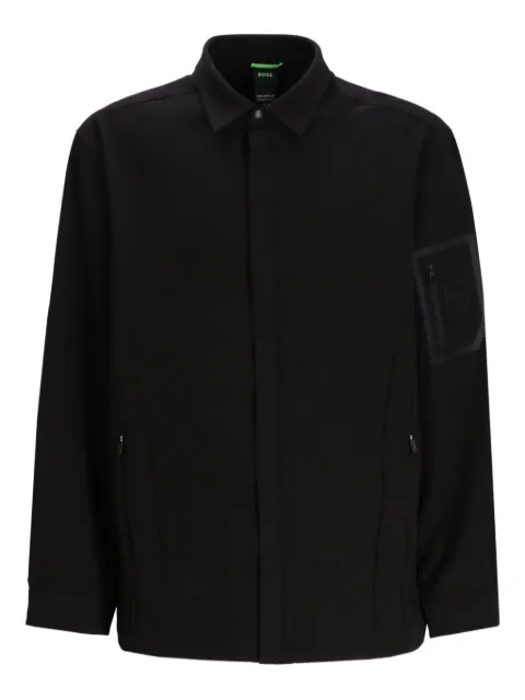 BOSS pocket-detail shirt jacket Black 50544819