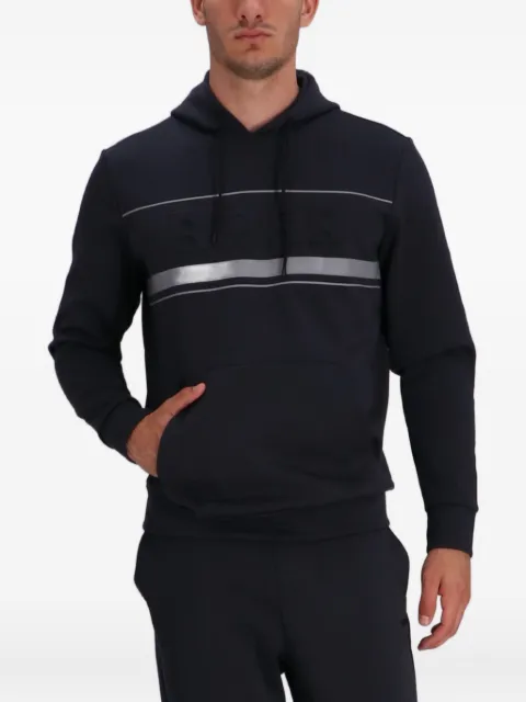 BOSS logo-band hooded sweatshirt Black 50545244