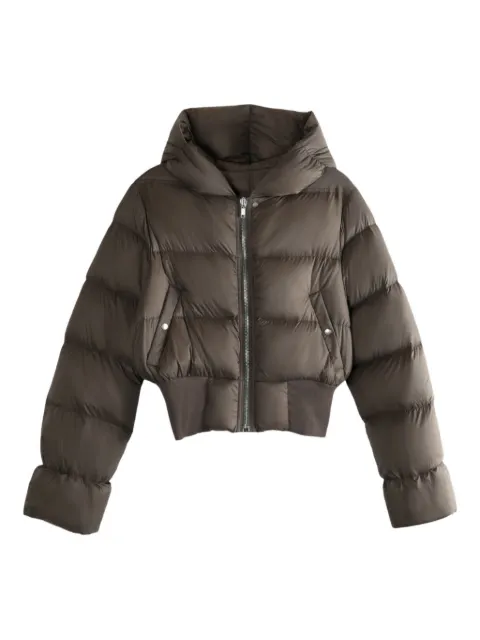 Rick Owens hooded puffer jacket Grey RP02E4775NPD3