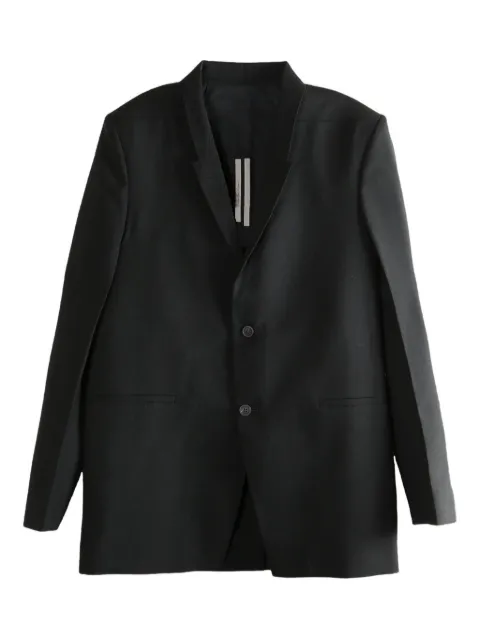 Rick Owens three-button back-strap jacket Black RU02E1721WGP
