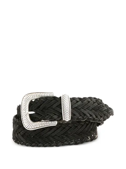Kate Cate Tex Mex braided leather belt Black BLTKC066SD