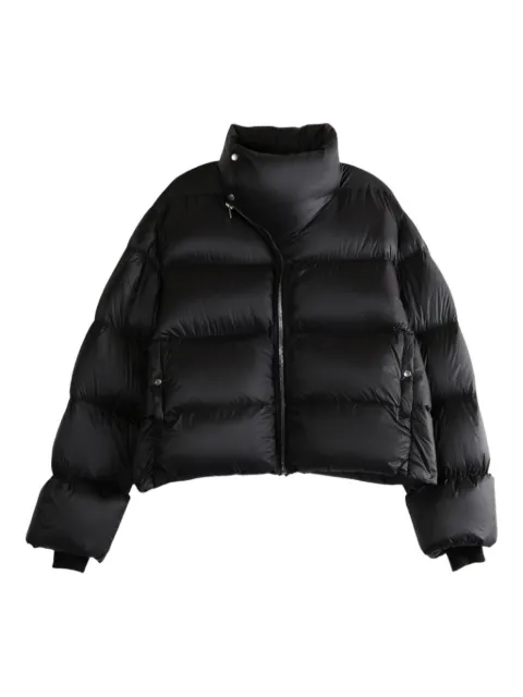 Rick Owens quilted high-neck jacket Black RU02E1797NPD3