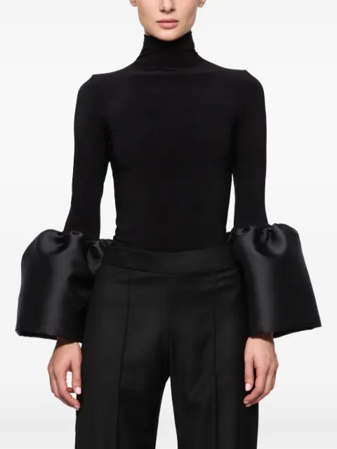 Atu Body Couture high-neck bell-sleeve top Black AT25106