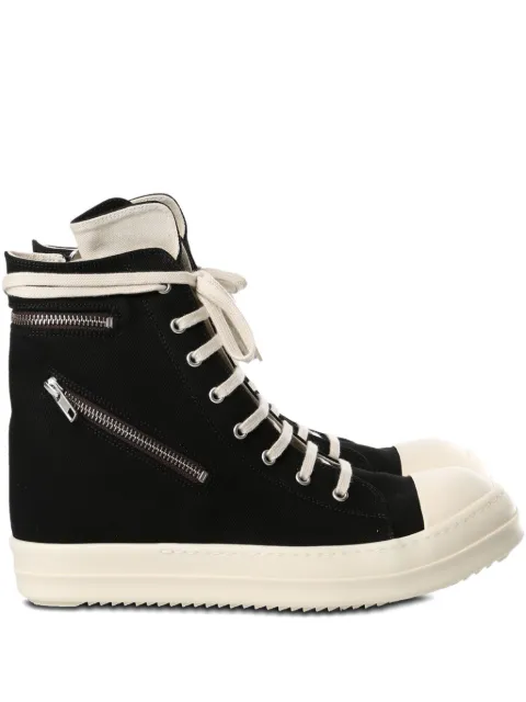 Rick Owens DRKSHDW lace-up zip sneakers Black DU02E7808DO