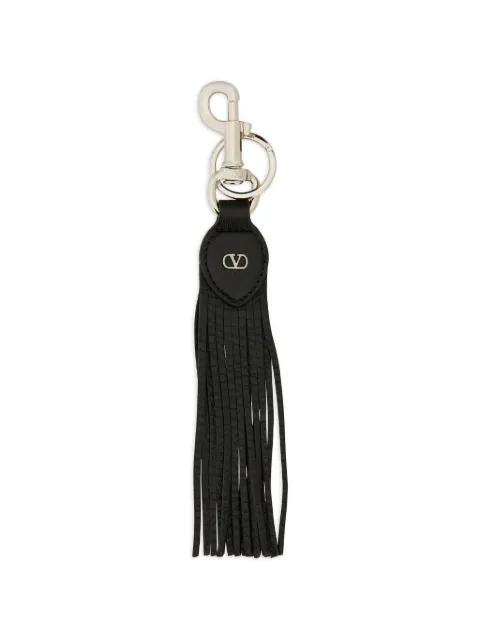 Valentino Garavani leather-tassel keyring Black YP0AQ9AVU