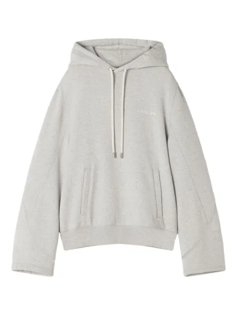 Lanvin logo-embroidered hoodie Grey RMHO0004F044H25