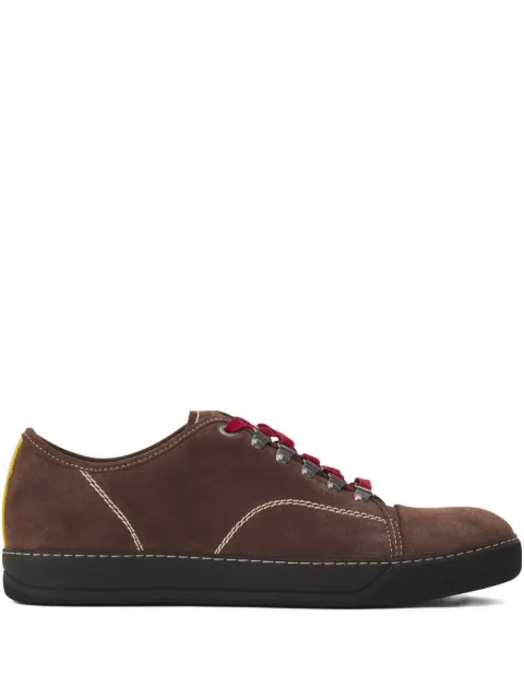 Lanvin suede leather lace-up sneakers Brown FMSKDBB1HOOKH25