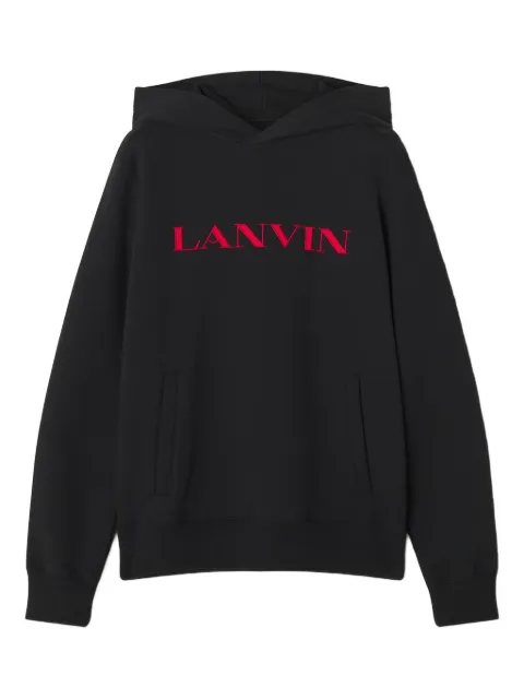 Lanvin logo-print hoodie Black RMHO0005F300H25