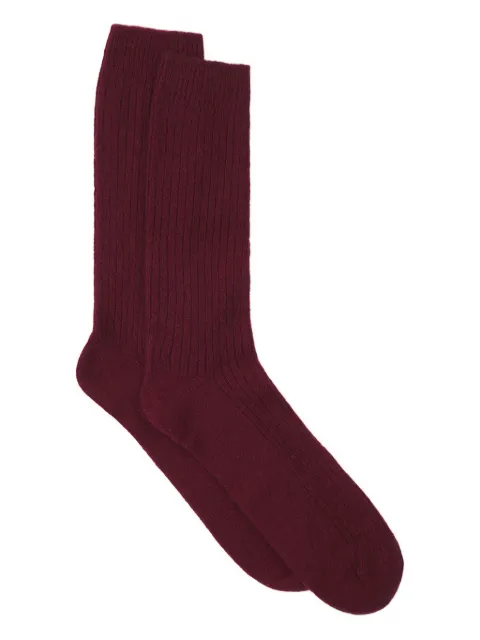Lanvin ribbed-knit socks Red AMSAKSK22WLOH25