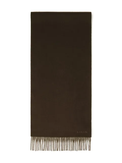 Lanvin fringed wool scarf Brown AMSARSC32WBCH25