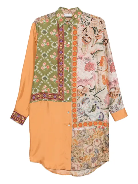 Pierre-Louis Mascia floral-patchwork shirt Orange ALOESCML12162