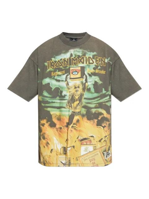 Represent x Iron Maiden Steed graphic-print T-shirt Green MLM100586
