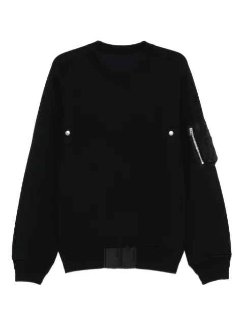 sacai button-fastening zip-pocket sweater Black 2503789M