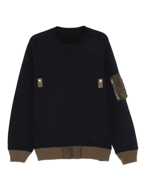 sacai panelled zip-fastening sweater Blue 2503789M