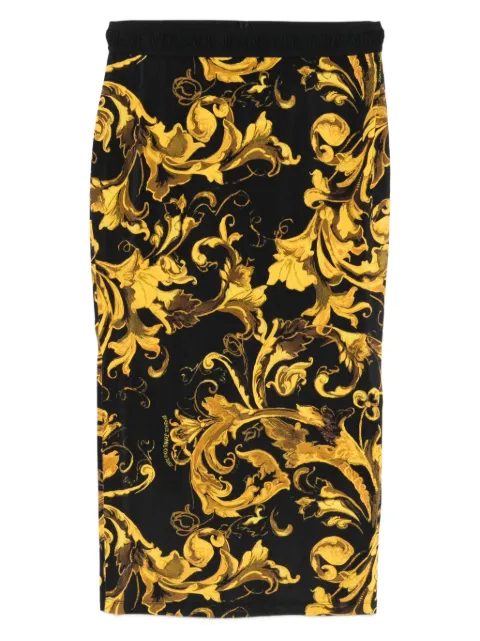 Versace Jeans Couture baroque-print midi skirt Black 79HAE806JS500