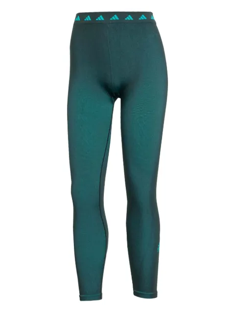 adidas logo-waistband leggings Green JZ3223