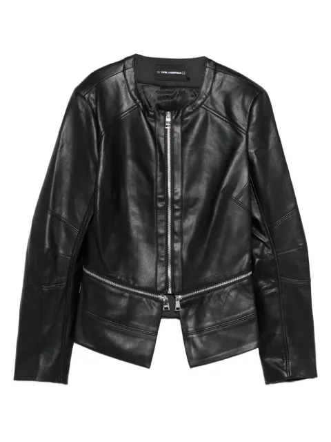 Karl Lagerfeld zip-front panelled jacket Black A3W14050999