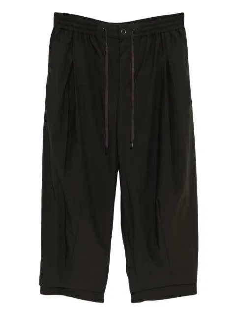 Devoa cotton trousers Brown PTIDTBP