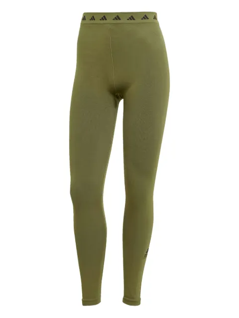adidas logo-waistband leggings Green JZ3226