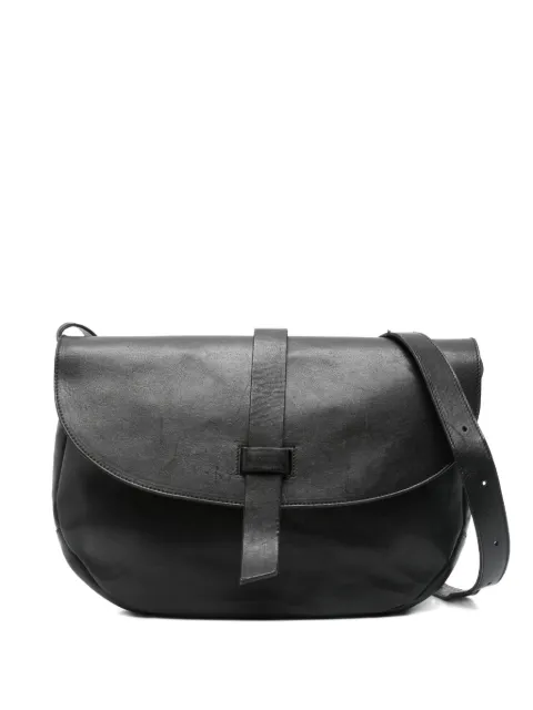 SOMMET leather flap-closure shoulder bag Black ALEXI