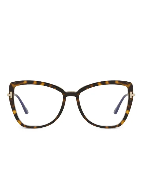 TOM FORD Eyewear butterfly full-rim eyeglasses Brown FT5882B056