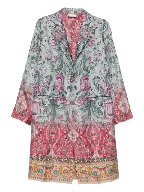 Pierre-Louis Mascia floral-pattern embellished coat Green CIALDACPT12107