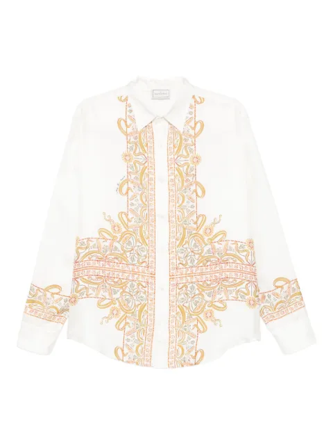 Pierre-Louis Mascia paisley print shirt White ALOEBIOSCML10643