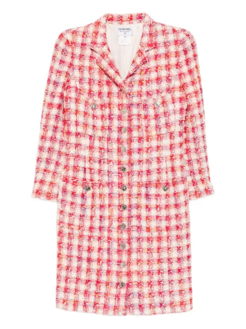 CHANEL Pre-Owned 1996 single-breasted tweed coat Red 165874
