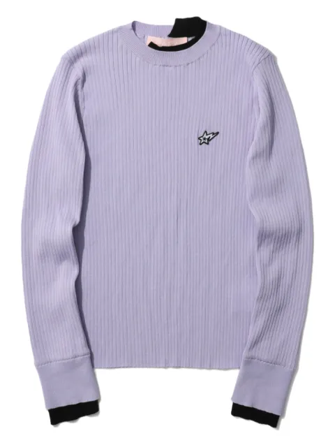 A BATHING APE® ribbed star-embellished sweater Purple KN4157KN4157X