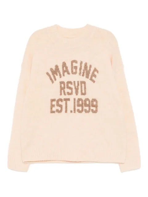 izzue slogan-intarsia jumper Pink IZXKNW00469X
