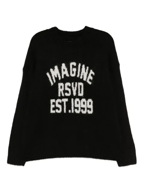 izzue slogan-intarsia jumper Black IZXKNW00469X