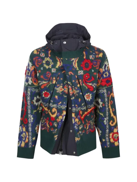 sacai paisley-pattern wool jacket Green 2503766