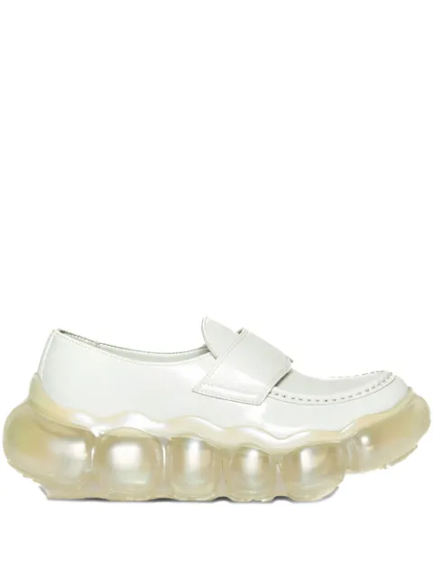GROUNDS Jewelry bubble-sole loafers White 787