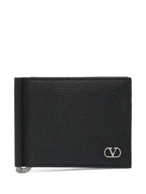 Valentino Garavani VLogo leather money clip wallet Black YP0AP2UAG