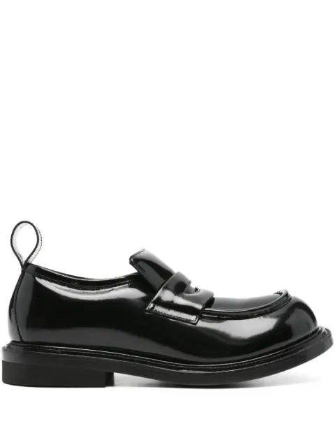 Moschino penny-slot leather loafers Black MB10634C0NGB