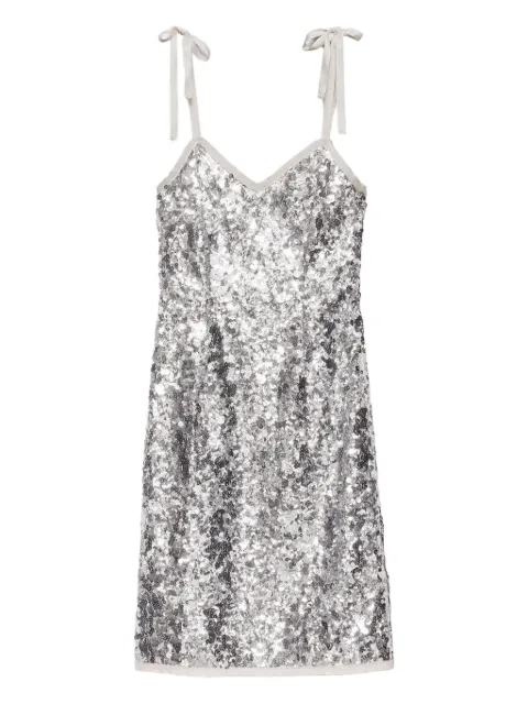 Prada embroidered sequin dress Silver P3O79RSOOO176A