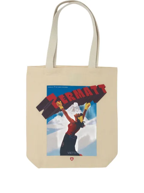 VIETTI MERCHANDISE Zermatt graphic-print shoulder bag Neutrals BAGPOSTERZERMATT1