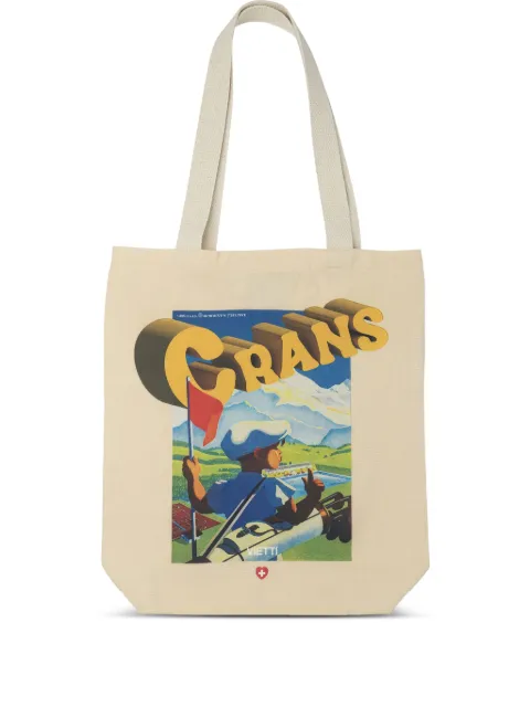 VIETTI MERCHANDISE graphic-print tote bag Neutrals BAGPOSTERCRANS1