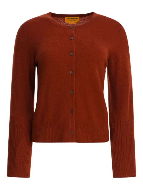 Guest In Residence button-front ribbed cardigan Brown W30410JMCIN